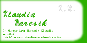 klaudia marcsik business card